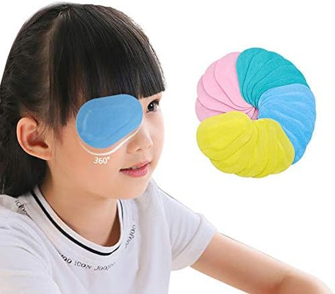 Sticky Eye Patches for Kids, 60PCs/3Boxes, Colorful Breathable Eye Pad Adhesive Bandages