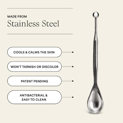 WILDLING Reflexology Spoon, Multi-Purpose Facial Tool, Functional Skincare Scoop + Reflexology Tip for Firm Skin