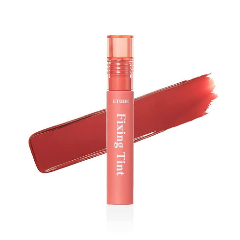ETUDE Fixing Tint #02 Vintage Red (23AD) | Long Lasting High Pigmented Liquid Lipstick with Waterproof Matte Finish