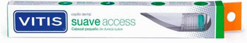Vitis 1 Count - Adult Toothbrush with Soft Bristles, Assorted Colors