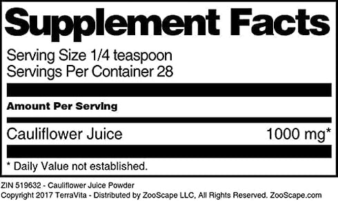 Terravita (1 oz, 519632) Cauliflower Juice Powder ZIN: