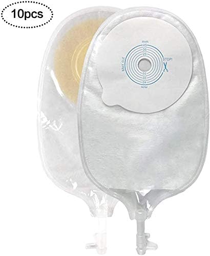 Urostomy Bag, Medical Drainable Pouch, One Piece System Cut-to-Fit, Pack of 10