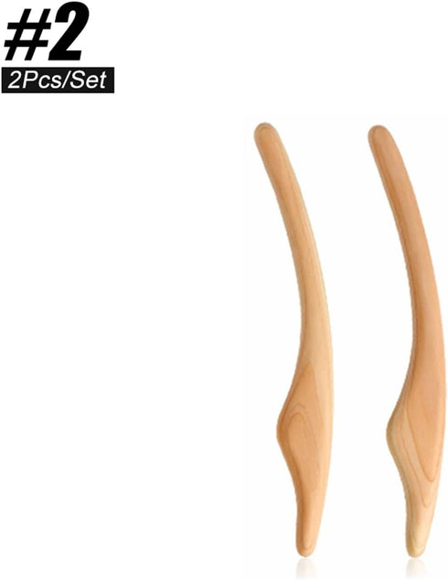 KENID Slimming 1Set 2Pcs-Set Professional Natural Wood Scraping Stick Scraper for Fat Burner Back Shoulder Neck Waist