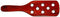 Carpet Beater, Hardwood Paddle with holes - Mahogany Finish