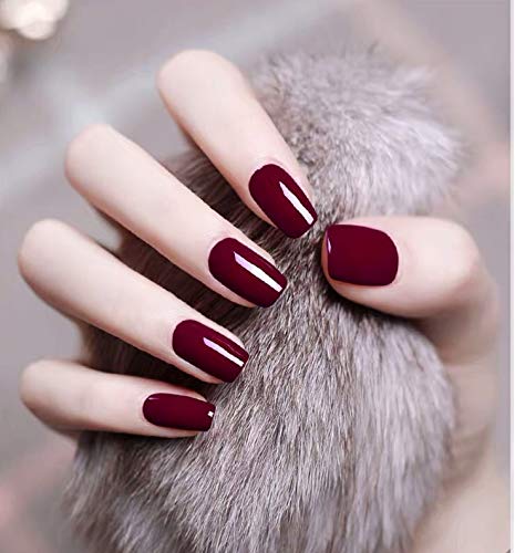 Vishine Burgundy Red and Red Glitter Gel Polish Set - 6 Colors Long Lasting Soak Off UV LED Gel 8ml