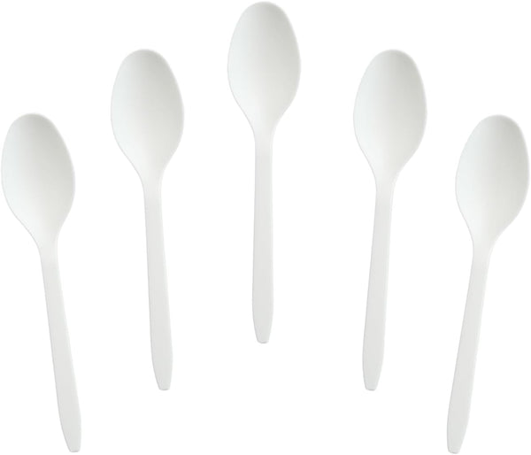 200 Count 4.5" Mini Compostable Spoons, Small Tasting Spoon for Ice Cream, Dessert, Coffee