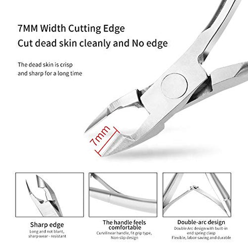 NIPPER Stainless Steel Professional Cuticle Cutter Trimmer, Perfect Nail Care Tool for Manicure