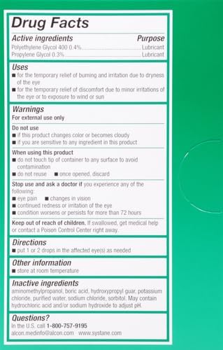 Systane Ultra Eye Drops, Lubricant, 60 Count (Pack of 1), (Packaging may vary)