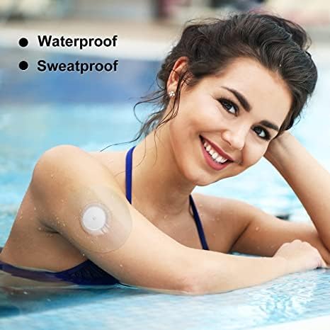 Freestyle Sensor Covers 40Pack - Waterproof Sensor Patches for Enlite Medtronic Guardian CGM Tape, Hypoallergenic