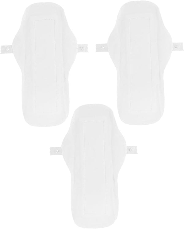 TOPPERFUN 3pcs Reusable Washable Cotton Sanitary Pads for Women Leak Resistant Menstrual Napkins