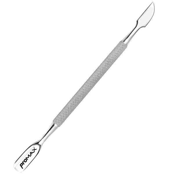 Promax Cuticle Pusher and Cutter, Professional Grade Stainless Steel Remover Tool for Fingernails and Toenails