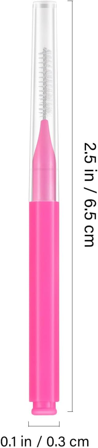 Healeved 100pcs Interdental Brush Flossers, Portable Braces Brush for Cleaner Tooth Flossing, 5 Colors
