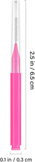 Healeved 100pcs Interdental Brush Flossers, Portable Braces Brush for Cleaner Tooth Flossing, 5 Colors