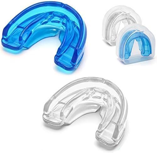 Coolrunner Double Braces Mouth Guard, Youth Athletic Mouthguards for Upper and Lower Teeth Protection (Blue)