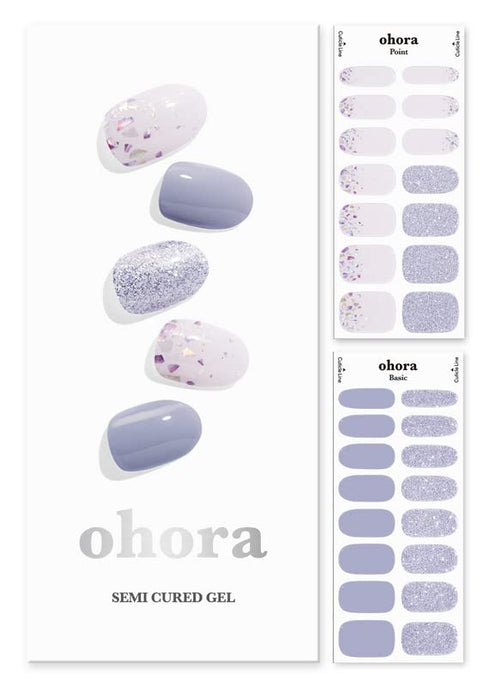ohora Semi Cured Gel Nail Strips (N Afterglow), Works with Any Nail Lamps, Easy to Apply & Remove