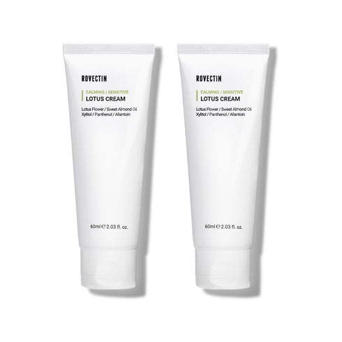 ROVECTIN Calming Lotus Water Cream - Lightweight Face Moisturizer for Oily, Combination Skin, Vegan Korean Skincare