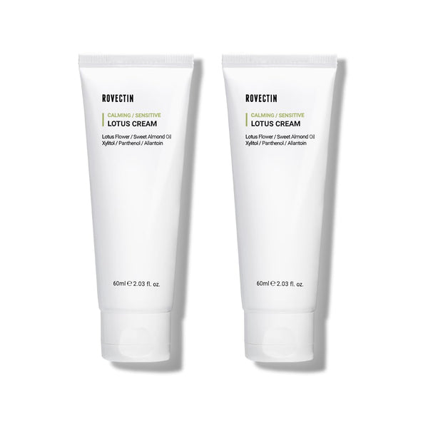 ROVECTIN Calming Lotus Water Cream - Lightweight Face Moisturizer for Oily, Combination Skin, Vegan Korean Skincare