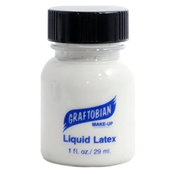 Graftobian Liquid Latex SFX Makeup - Professional Skin Safe Adhesive for Theatrical Stage, 1 ounce