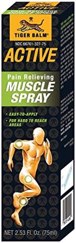 TIGER BALM Active Muscle Spray, 2.53 fl. oz., Muscle Rub and Analgesic Spray for Soreness and Discomfort