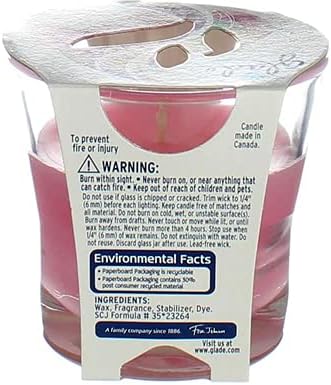 Glade Jar Candle Air Freshener, Angel Whispers, 3.4 oz - Pack of 4 Candles