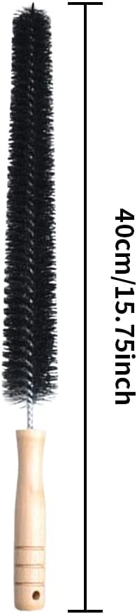 2 Pack Radiator Brush, 40 cm Long Flexible Vent Cleaner with Wooden Handle for Refrigerators and Baseboards