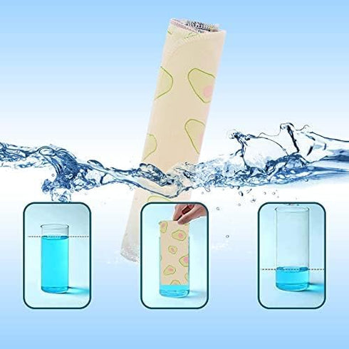 Reusable Paperless Paper Towels, 25 Pack, Washable Cotton Cloth Roll for Kitchen, 10”x10” with Cardboard Roll