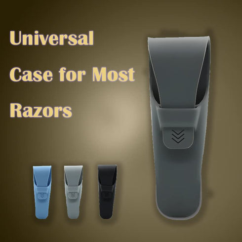 2-Pcs Silicone Razor Case, JCSMARTEC Rubber Safety Travel Shaver Cover Bag Protector, Portable Waterproof Razor Carrying Case (2-PACK)