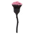 Rose Shaped Nail Dust Brush, Long Handle Nail Powder Brush for Makeup & Manicure Dust Remover Brush for Clean (Black +