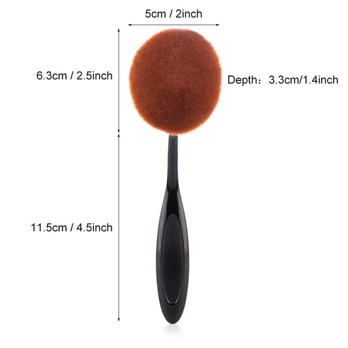 Yoseng Oval Foundation Brush, Large Toothbrush Makeup Brush for Fast Flawless Application of Liquid Cream Powder