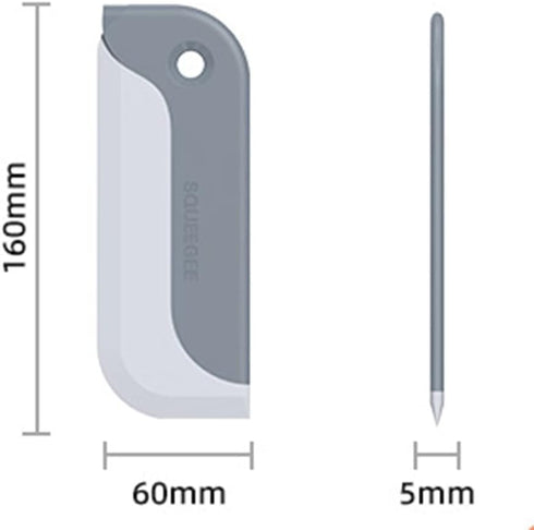 2 Pack Mini Squeegee, Small Kitchen Countertop Soft Glass Cleaner for Bathroom Mirrors and Car Windows
