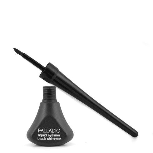 Palladio Liquid Eyeliner, Black Shimmer, Waterproof, Highly Pigmented, Includes Easy G Wand Applicator