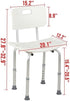 Mecor Adjustable Medical Shower Chair Bath Tub Seat Bench Stool Detachable Backrest