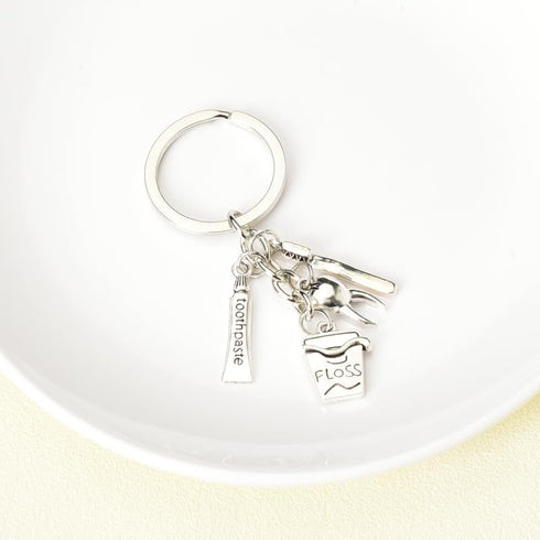 Dental Hygienist Gifts for Dentist, Dental Assistant, Best Friend, Students - Keychain, Toothbrush, Toothpaste, Floss