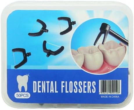 Electric Vibration Dental Flosser Replacement Heads, 50 Pack, Waterproof and Durable Refills for Teeth Cleaning