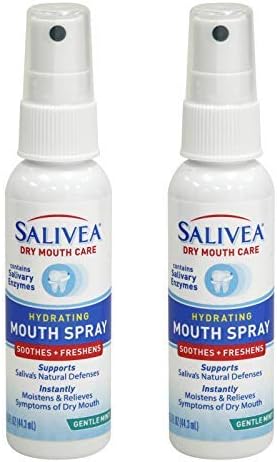 Extra Gentle Dry Mouth Spray, Soothing Mint with Natural Salivary Enzymes, 250 Pumps (2 Pack)