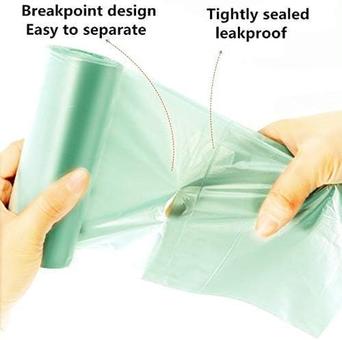 Trash Bags with Handles, 5.3 Gallon Plastic Bags for Bathroom, Kitchen, Bedroom Waste Bin, 100 Counts