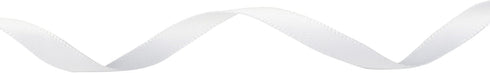 Ribbli Double Faced White Satin Ribbon - 1/4” x 25 Yards for Bows, Gift Wrapping, Floral Arrangement