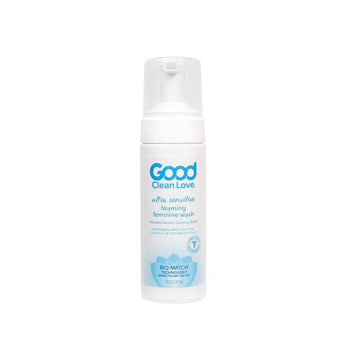 Good Clean Love Ultra Sensitive Foaming Feminine Wash, pH-Balanced Vaginal Soap, 5 Oz, Natural Ingredients