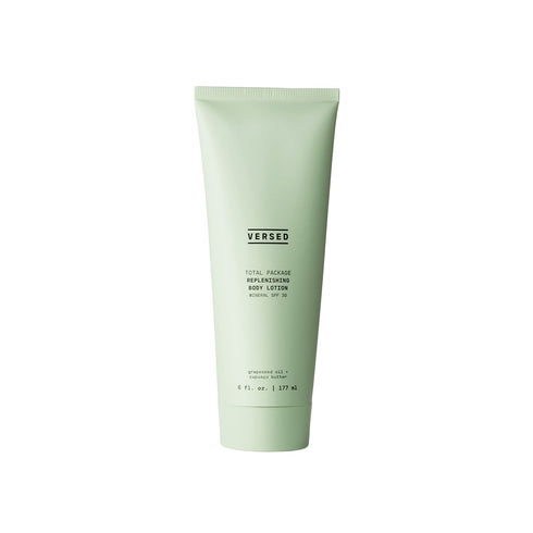 Versed Total Package Replenishing Body Lotion, Mineral SPF 30, Non-Greasy Body Cream for Moisture (6 oz)