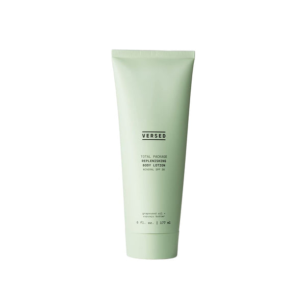 Versed Total Package Replenishing Body Lotion, Mineral SPF 30, Non-Greasy Body Cream for Moisture (6 oz)