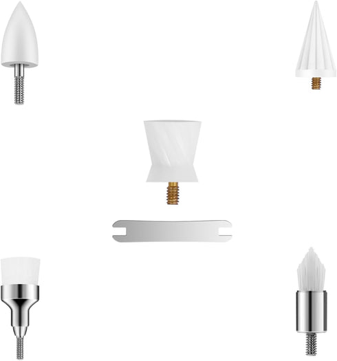 Tooth Polisher Replacement Heads, 5 Types of Brush Head Accessories for Dental Care.