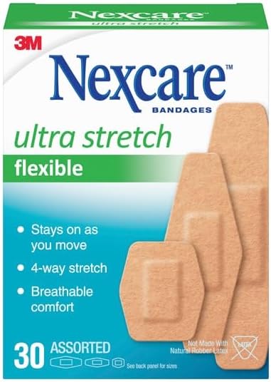 Nexcare Comfort Flexible Fabric Adhesive Bandages, Assorted Sizes, 150 Count (Pack of 5)