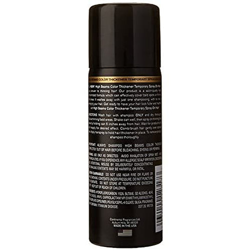 Salon Grafix High Beams Temporary Spray - Color Thickener, Black, Unisex, 2.7 oz Hair Color