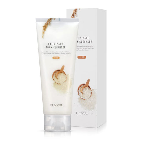 EUNYUL Daily Care Rice Foam Cleanser 5.07 fl. oz. / 150ml Korean Skincare Face Wash with Rice water Face Cleanser