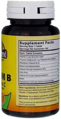 Nature's Blend Full Spectrum B with Vitamin C Powder, 100 Count (1269)