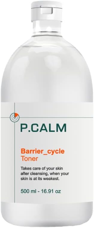 P.CALM Barrier Cycle Toner 500ml | Vegan Alcohol-Free Facial Toner for Sensitive Skin | Fragrance-Free Korean Skincare