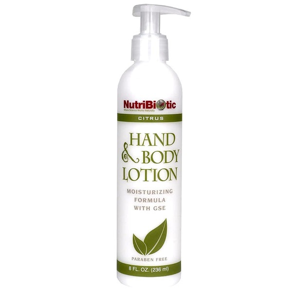 NutriBiotic Hand & Body Lotion, Citrus, 8 Fl Oz | Biodegradable, Vegan, Gentle Moisturizing