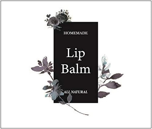Homemade Skincare Products Adhesive Labels Stickers for Lip Balm Container Tubes, 20pcs (Simple Elegance)