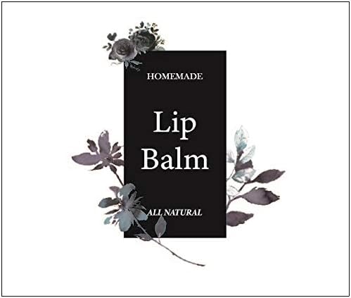 Homemade Skincare Products Adhesive Labels Stickers for Lip Balm Container Tubes, 20pcs (Simple Elegance)