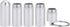 Drug Holder, Aluminum Alloy Waterproof Pill Key Chain Container with Key Ring for Daily Use (5 Cases)